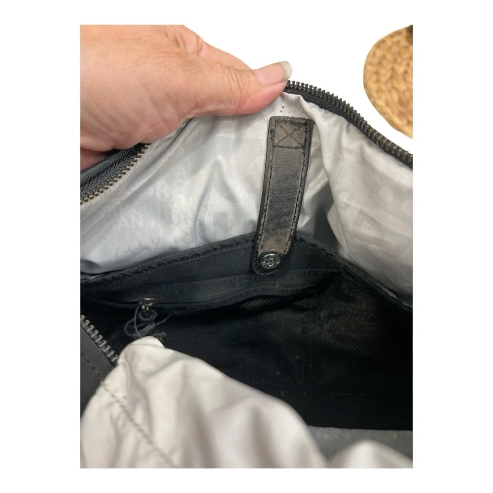 Lululemon Black Nylon Duffel Gym Travel Bag Shoulder Strap Logo Tote Bow